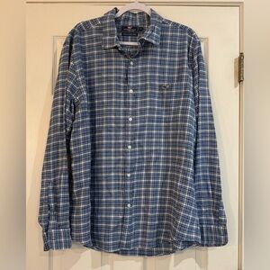 Vineyard Vines Mens Slim Fit Cotton Linen Long Sleeve Button DownTucker Shirt XL